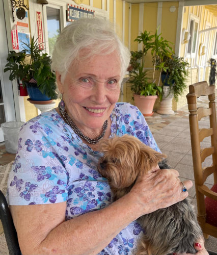 elderly woman in a wheelchair